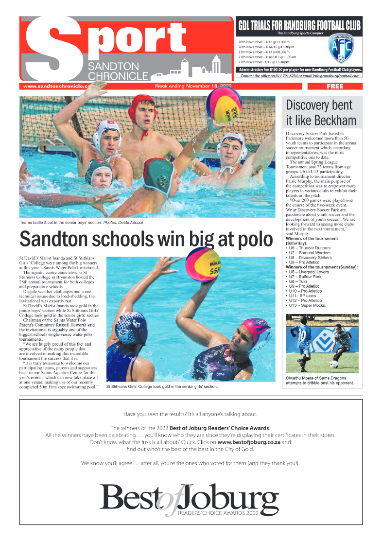 Sandton Chronicle Nov 18 2022 page 12