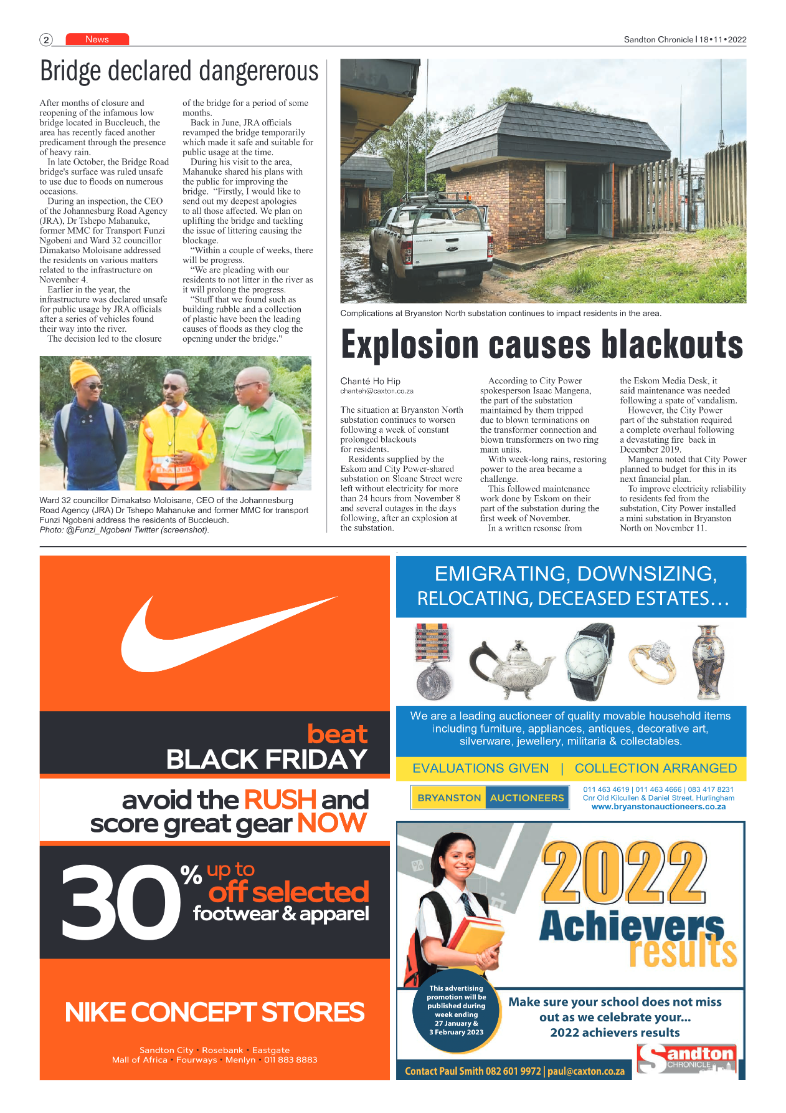Sandton Chronicle Nov 18 2022 page 2