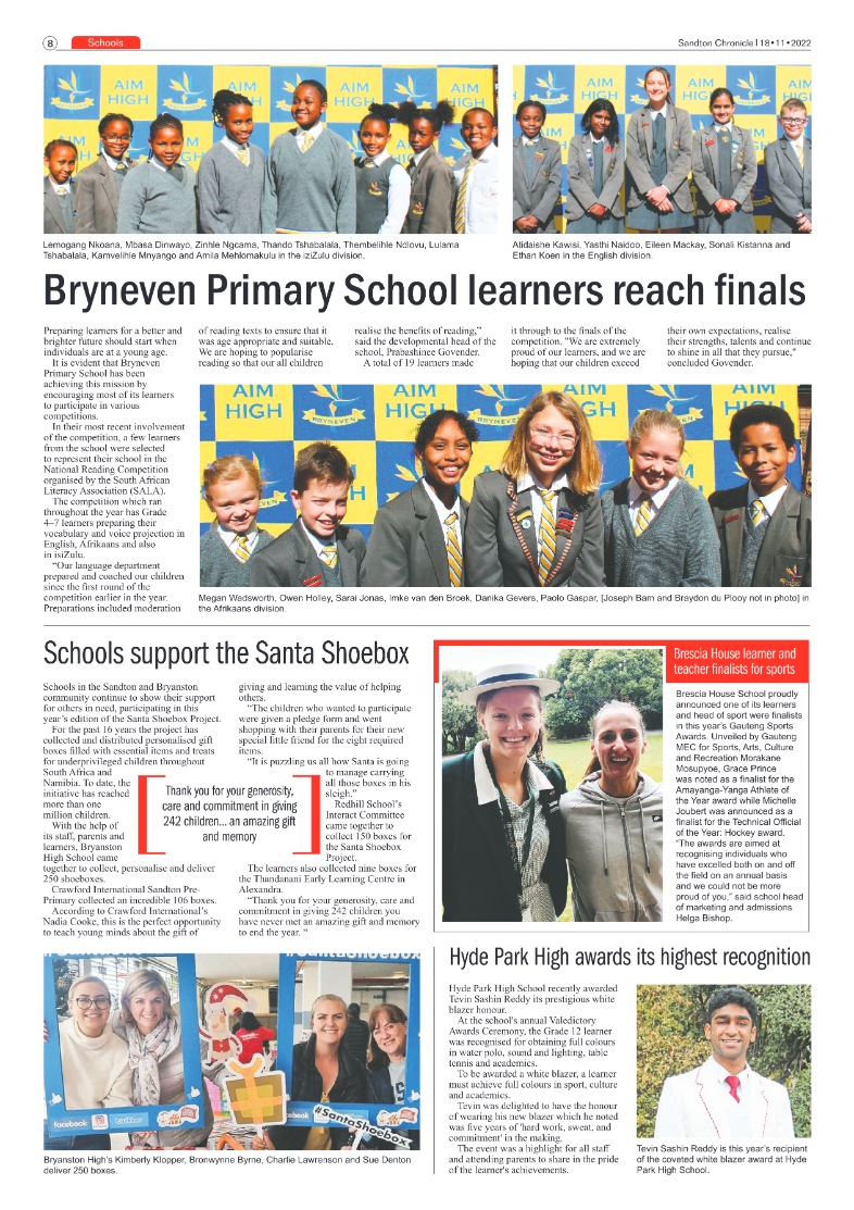 Sandton Chronicle Nov 18 2022 page 8