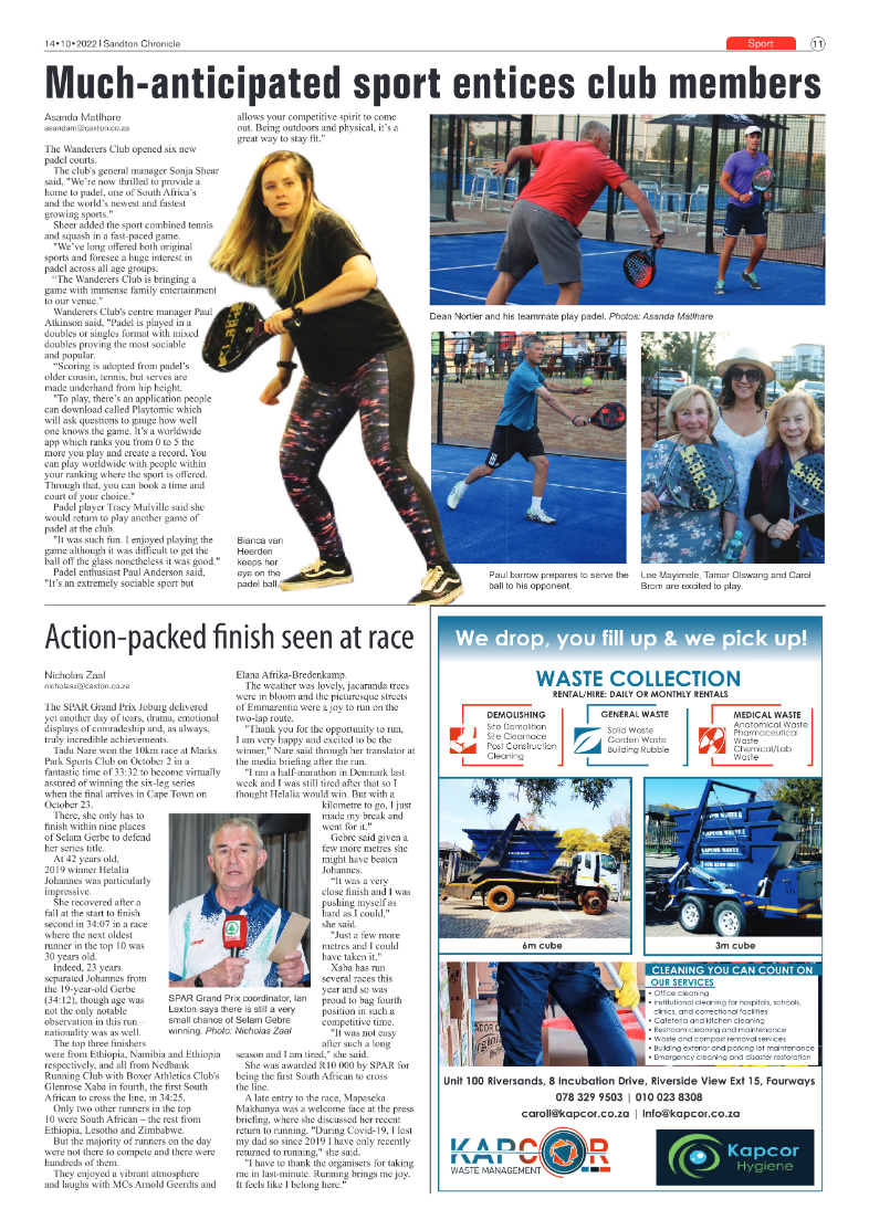 Sandton Chronicle Oct 14 2022 page 11