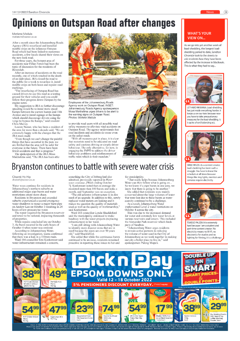 Sandton Chronicle Oct 14 2022 page 3