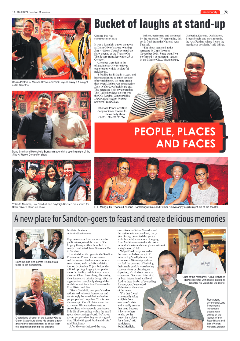 Sandton Chronicle Oct 14 2022 page 5