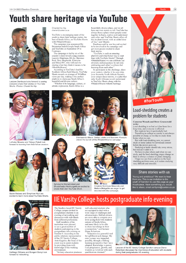 Sandton Chronicle Oct 14 2022 page 9