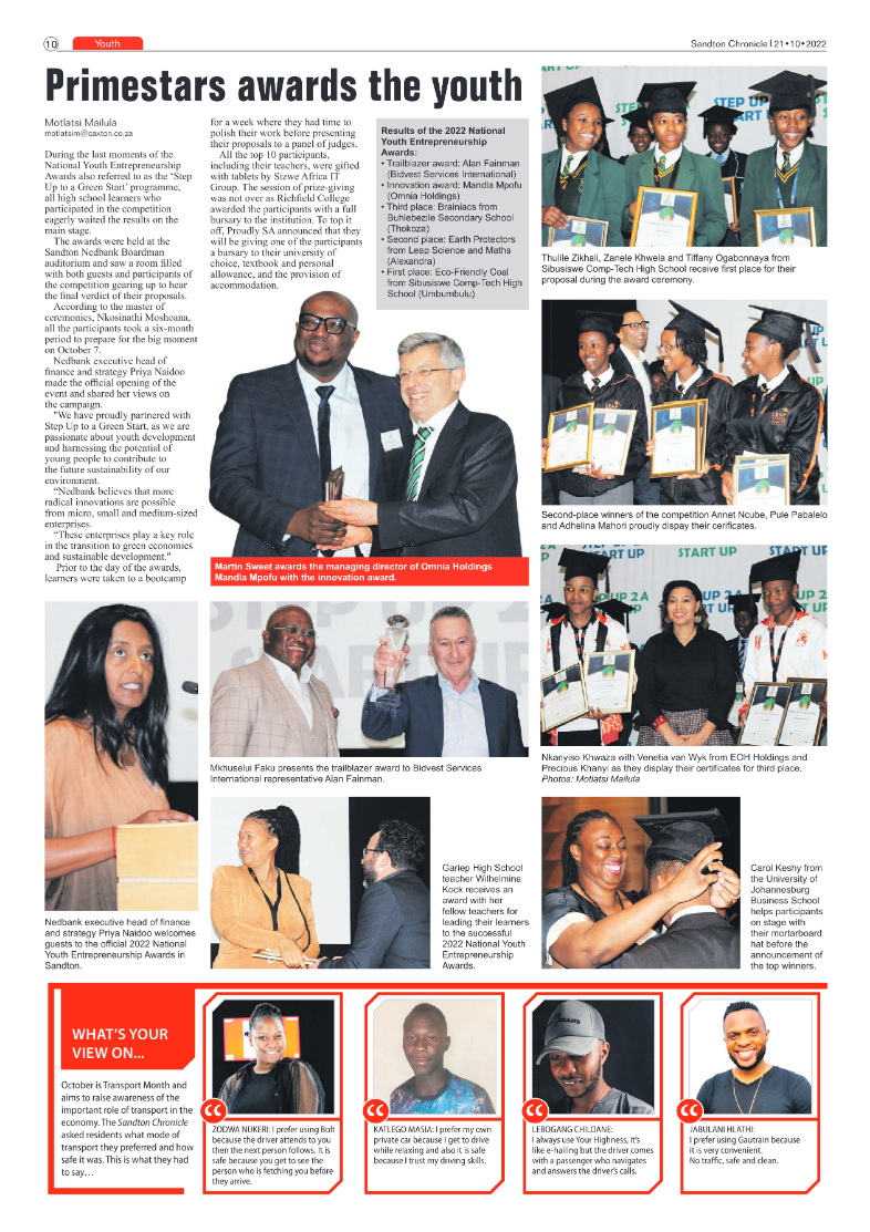 Sandton Chronicle Oct 21 2022 page 10