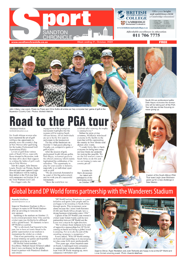 Sandton Chronicle Oct 21 2022 page 12