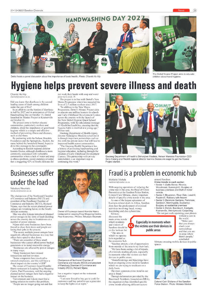 Sandton Chronicle Oct 21 2022 page 3