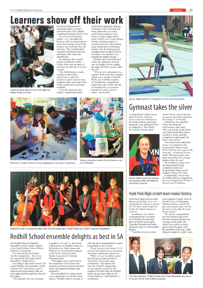 Sandton Chronicle Oct 21 2022 page 9