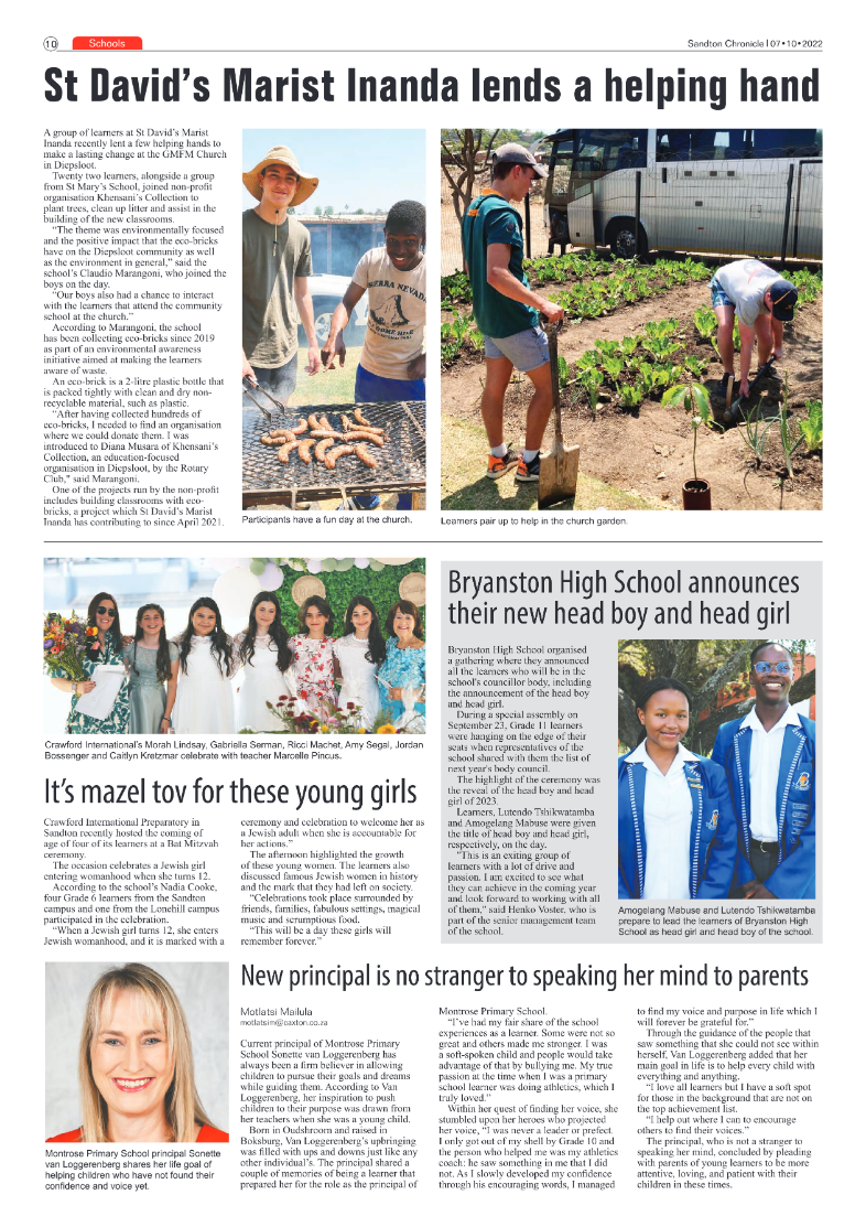 Sandton Chronicle October 7 2022 page 10
