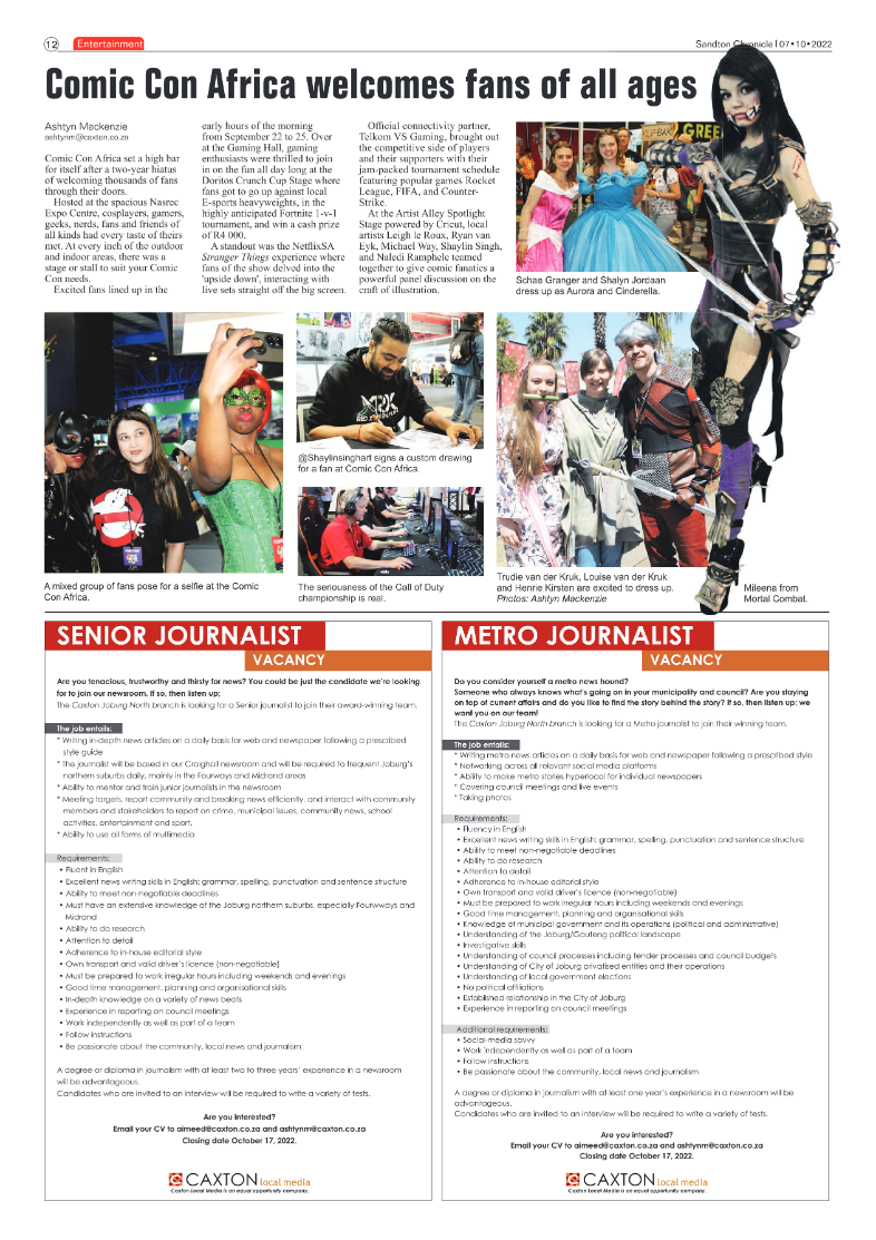 Sandton Chronicle October 7 2022 page 12