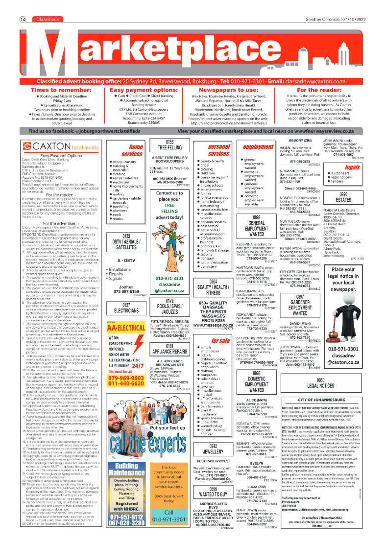 Sandton Chronicle October 7 2022 page 14
