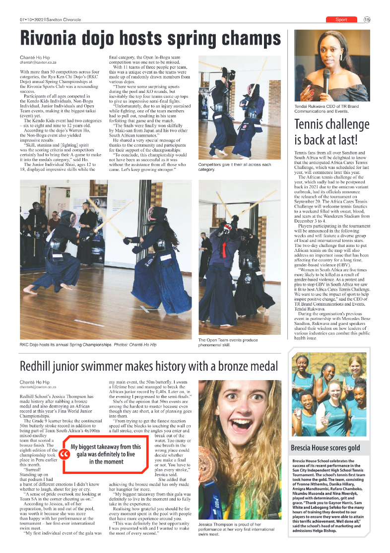Sandton Chronicle October 7 2022 page 15