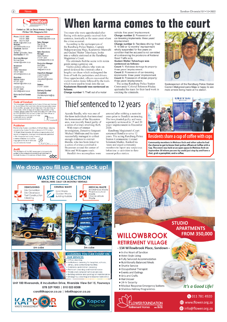 Sandton Chronicle October 7 2022 page 2