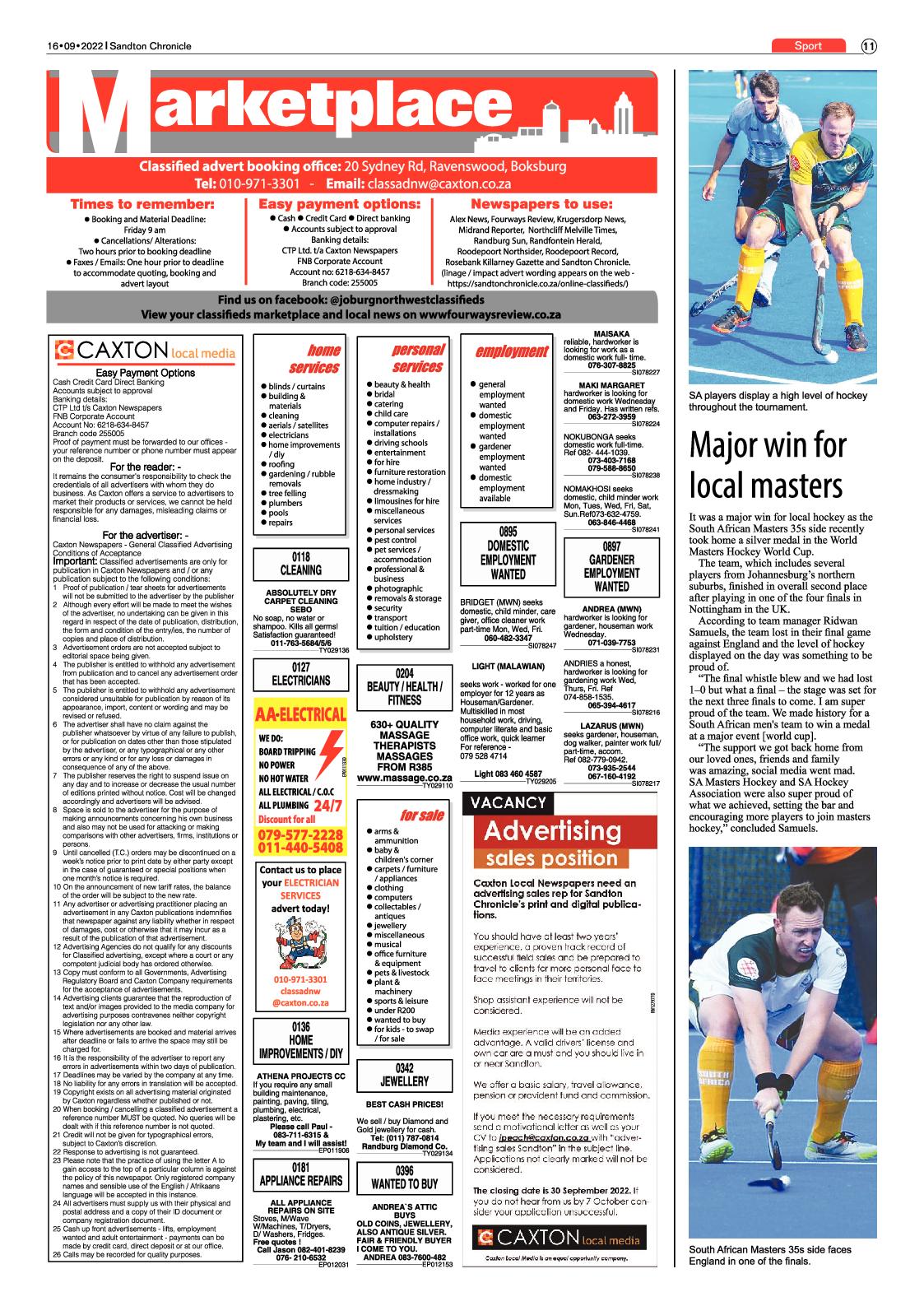 Sandton Chronicle September 16 2022 page 11