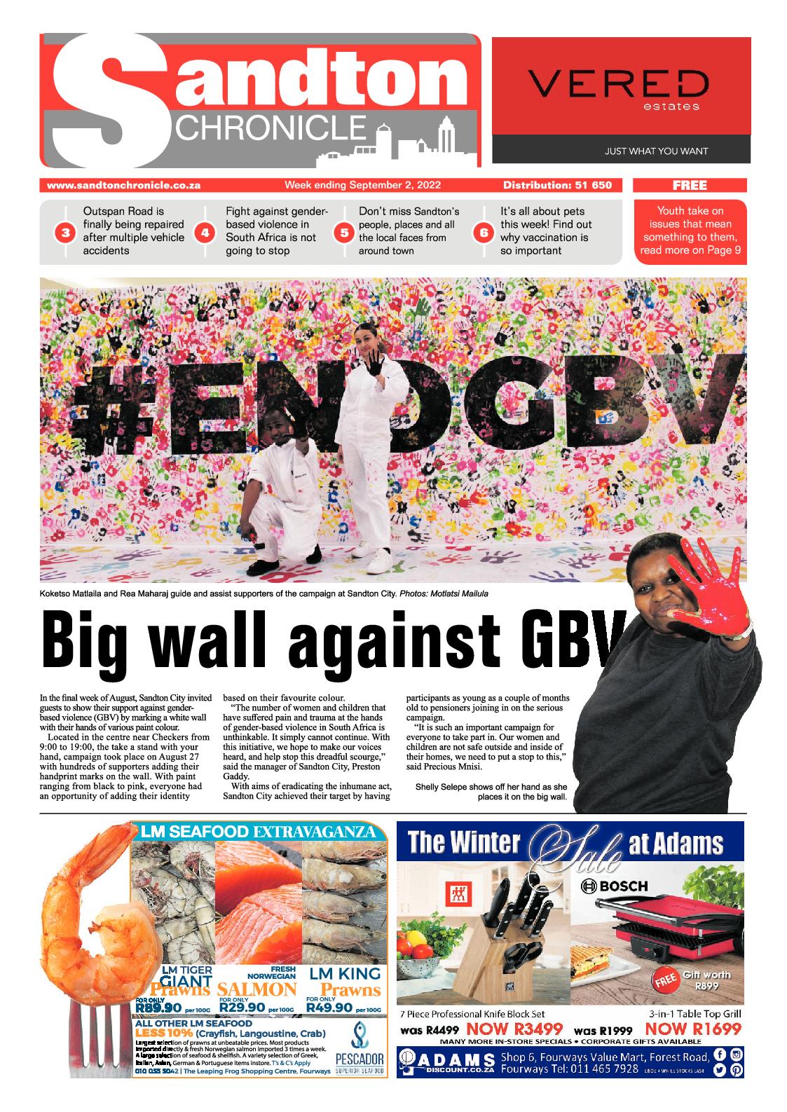 Sandton Chronicle September 2 2022 page 1