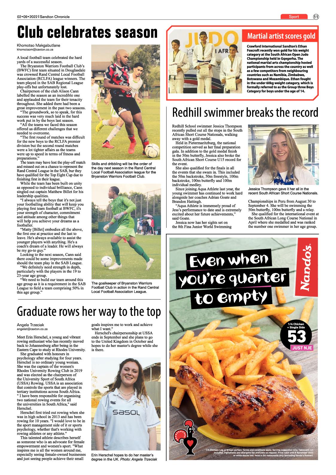 Sandton Chronicle September 2 2022 page 11