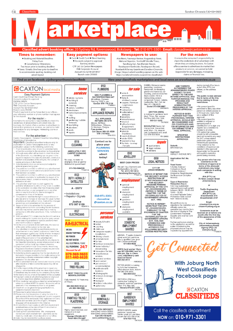 Sandton Chronicle September 30 2022 page 14
