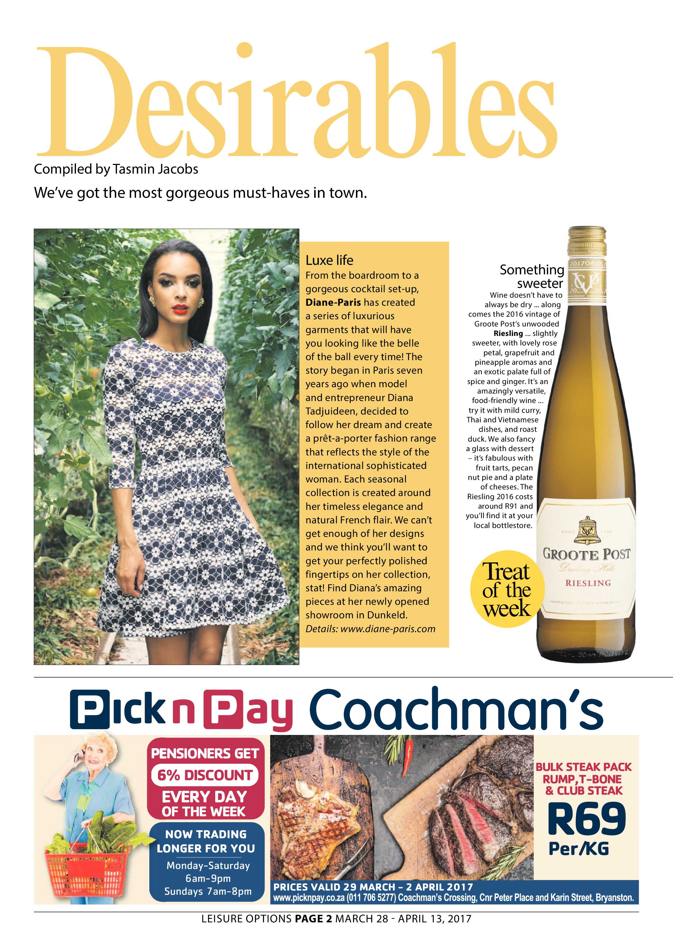 LEISURE OPTIONS PAGE 8 MARCH 28 – APRIL 13, 2017 page 2