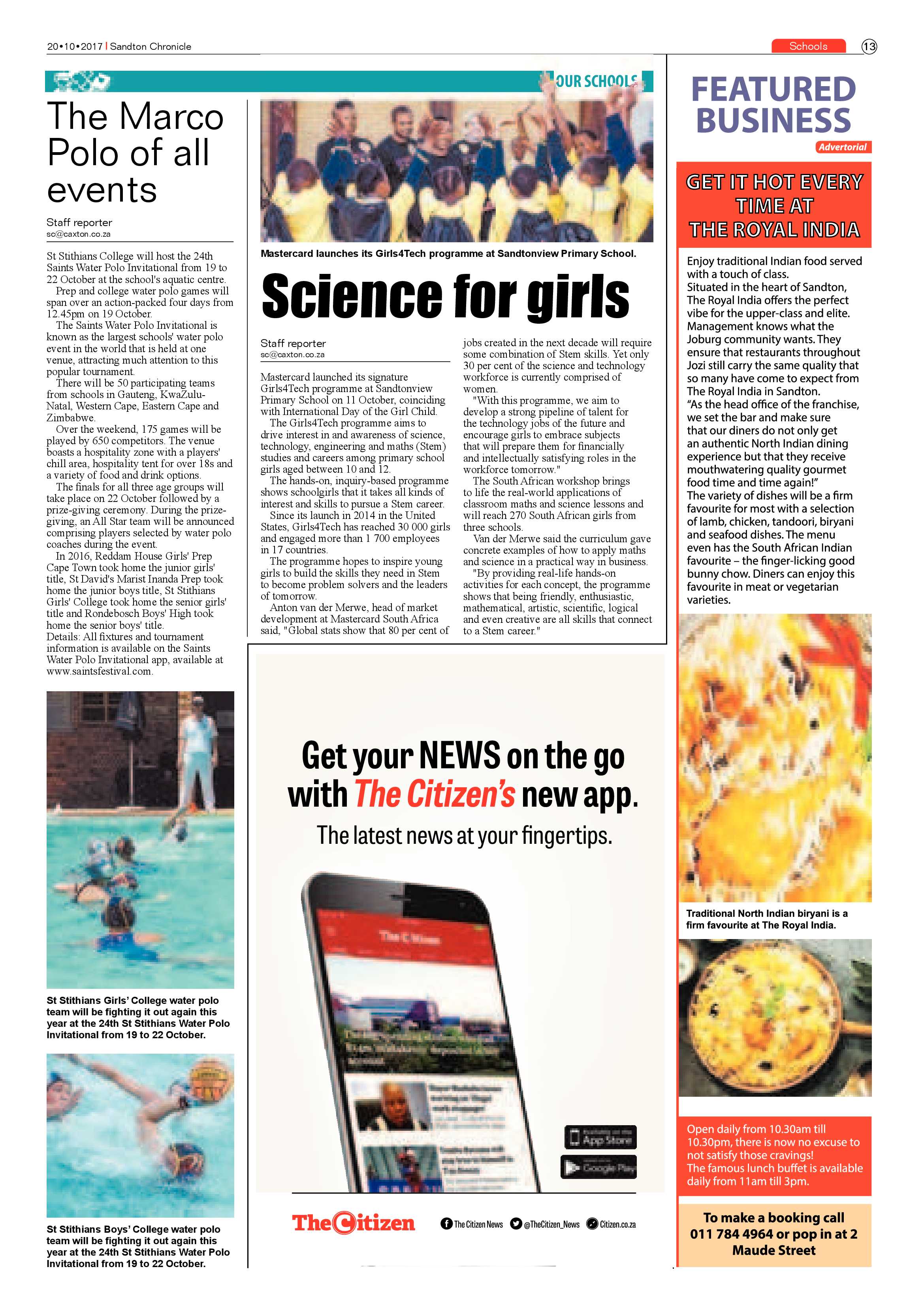 Sandton Chronicle 20 October 2017 page 13