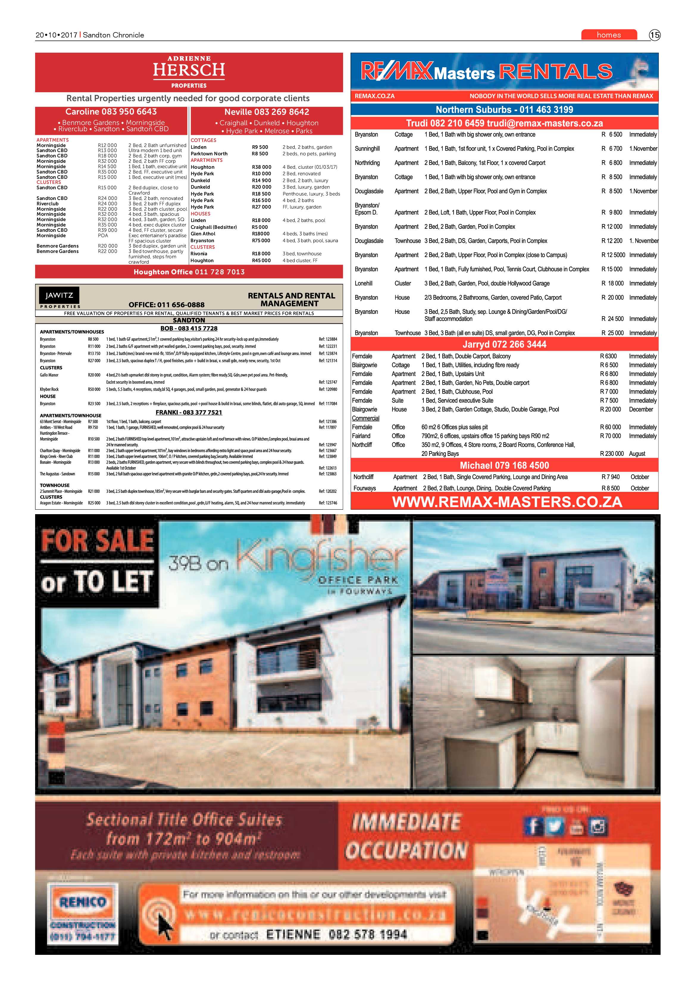 Sandton Chronicle 20 October 2017 page 15