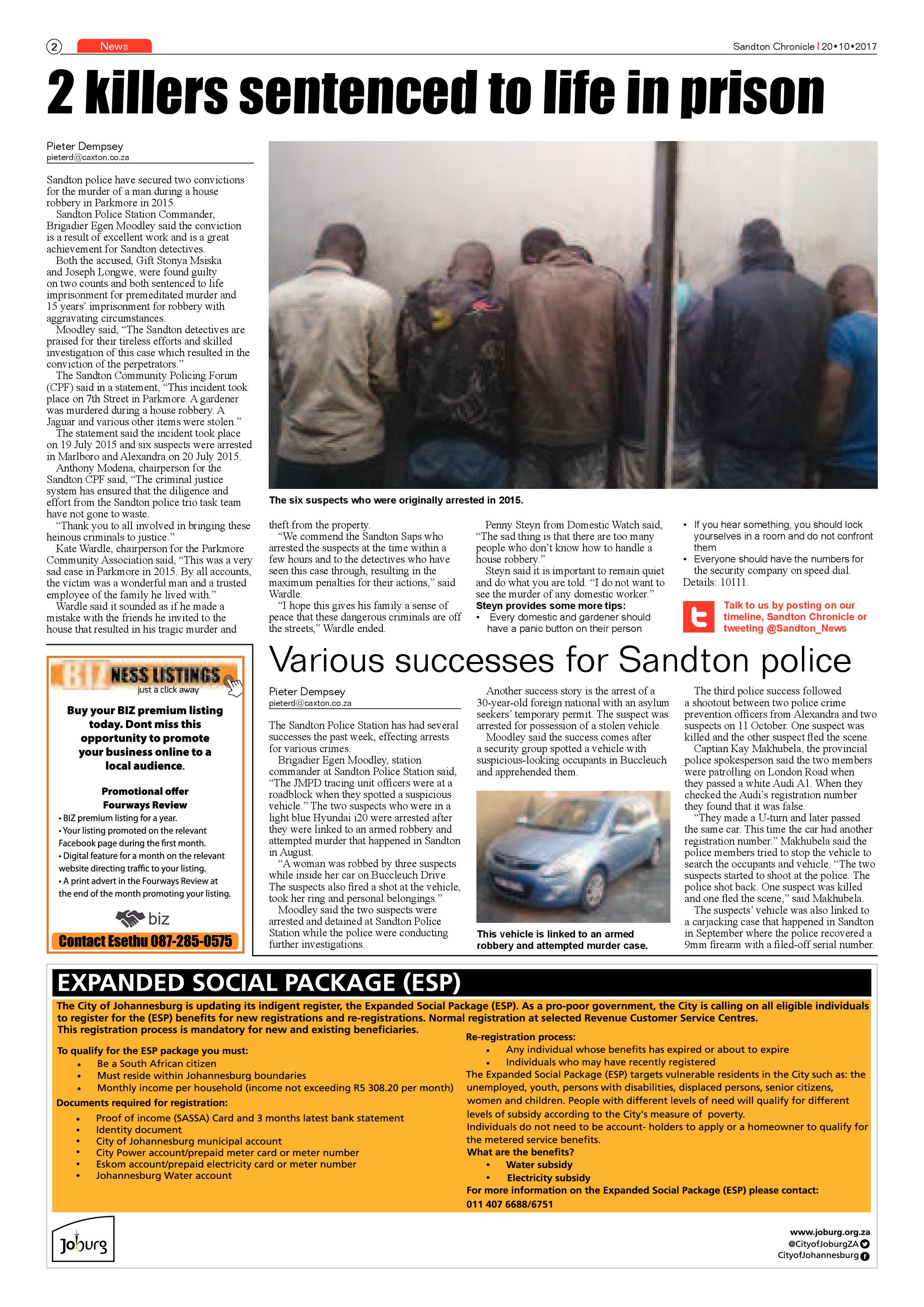 Sandton Chronicle 20 October 2017 page 2