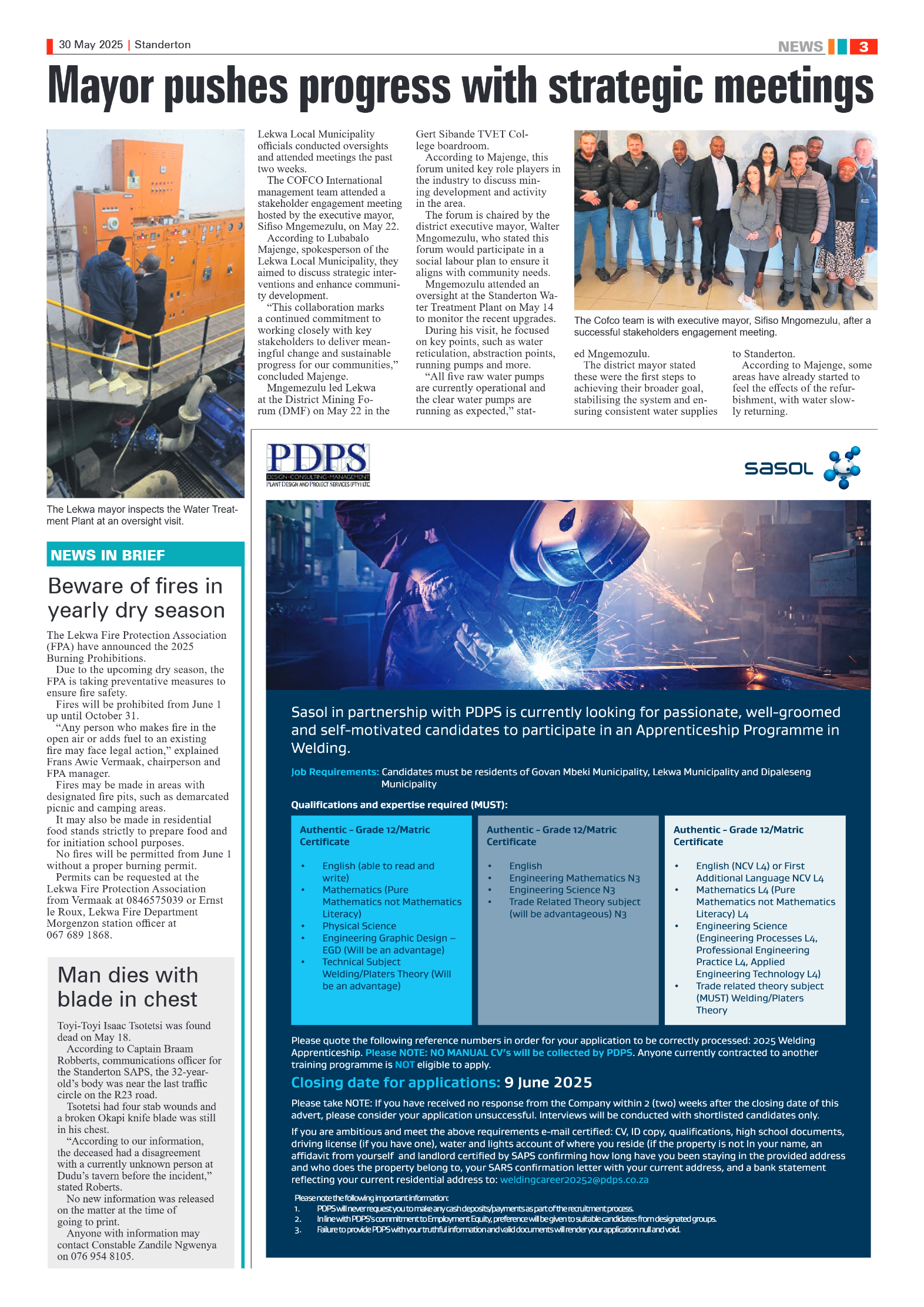 Standerton Advertiser 30 May 2025 page 3