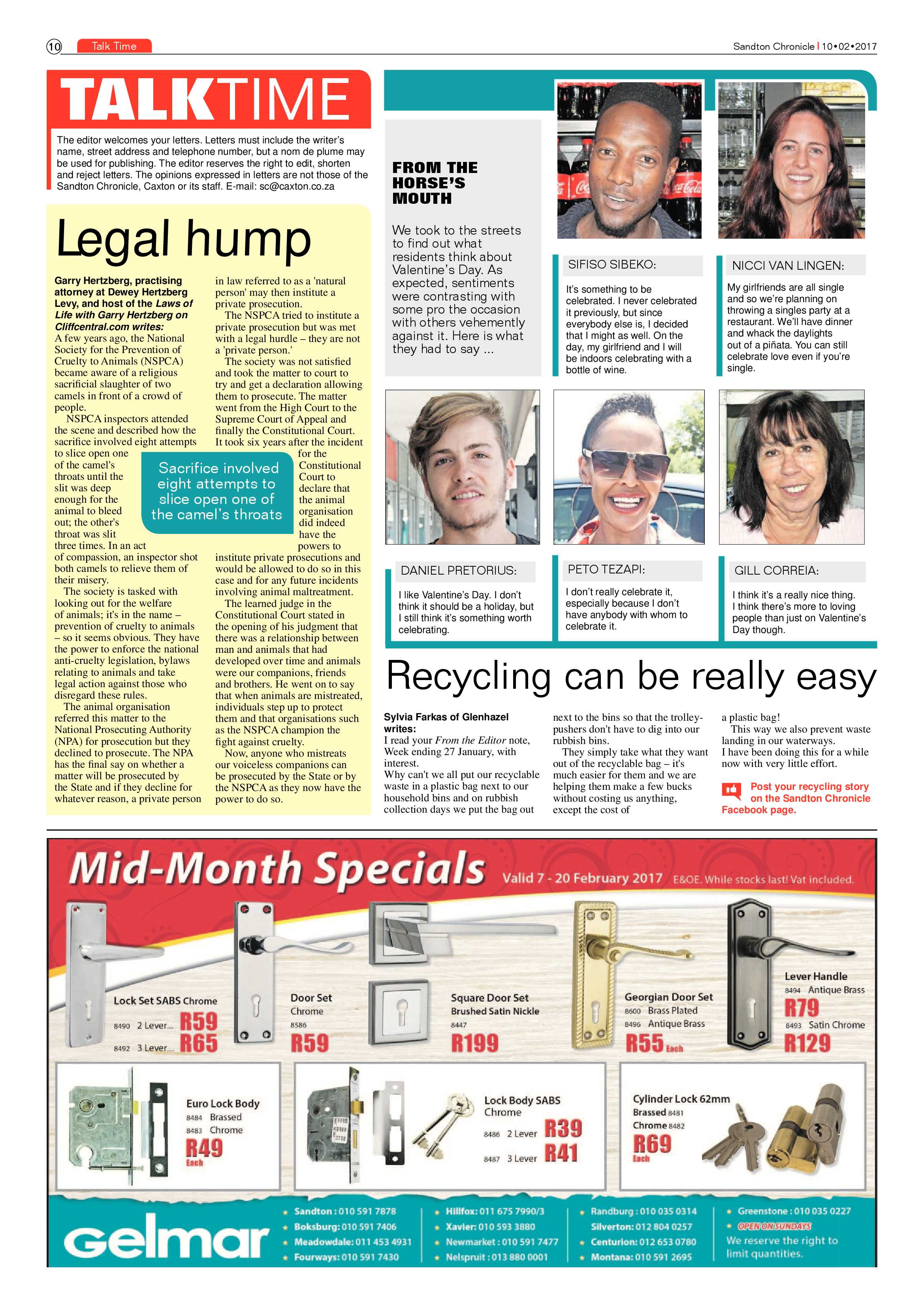 Sandton Chronicle 10 February 2017 page 10
