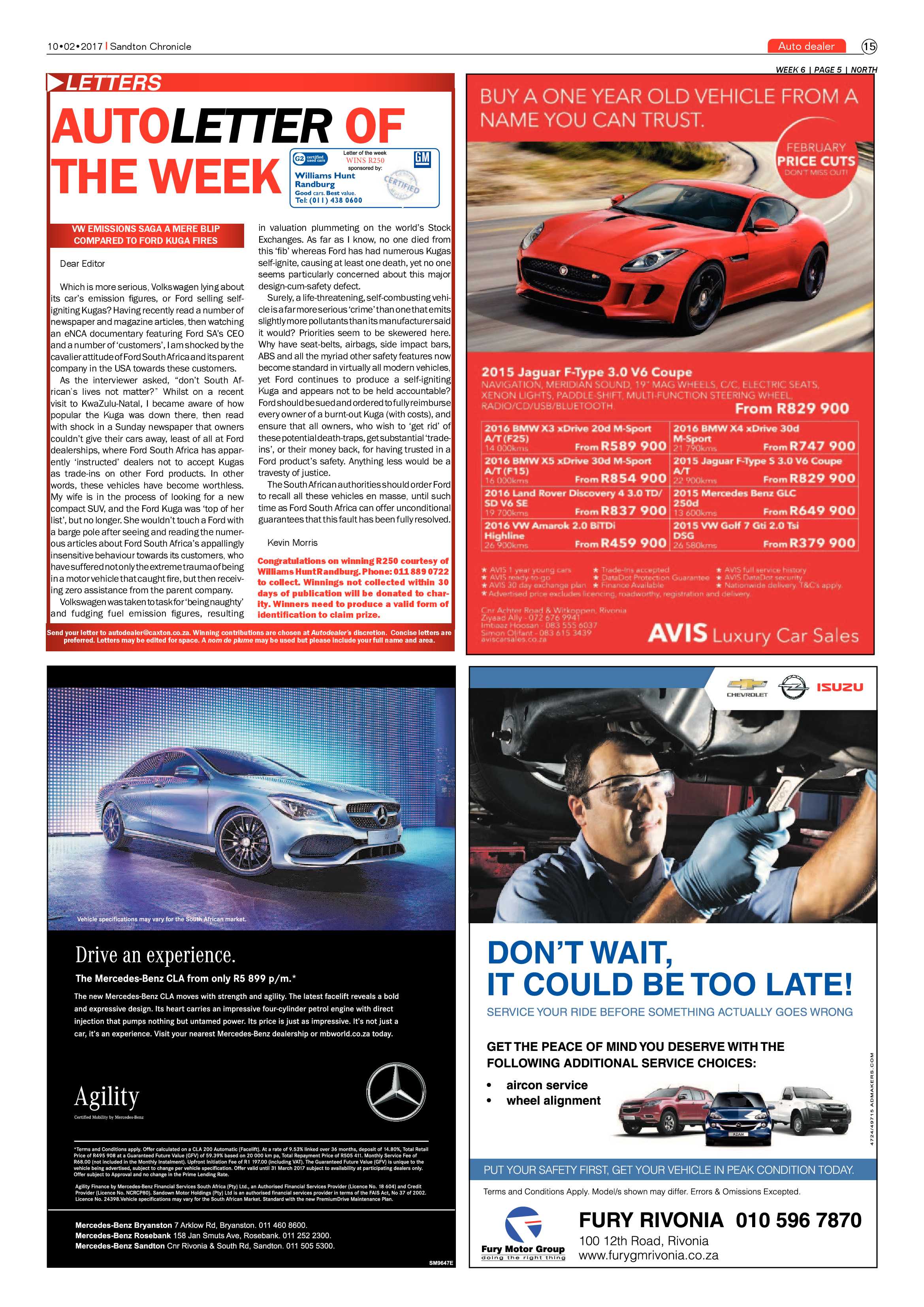 Sandton Chronicle 10 February 2017 page 15