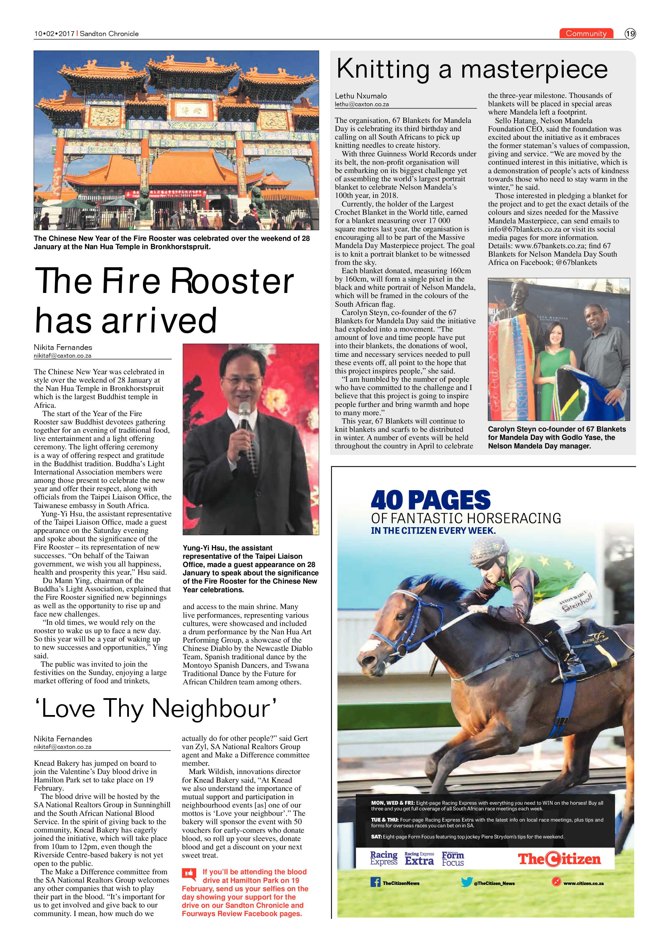 Sandton Chronicle 10 February 2017 page 19
