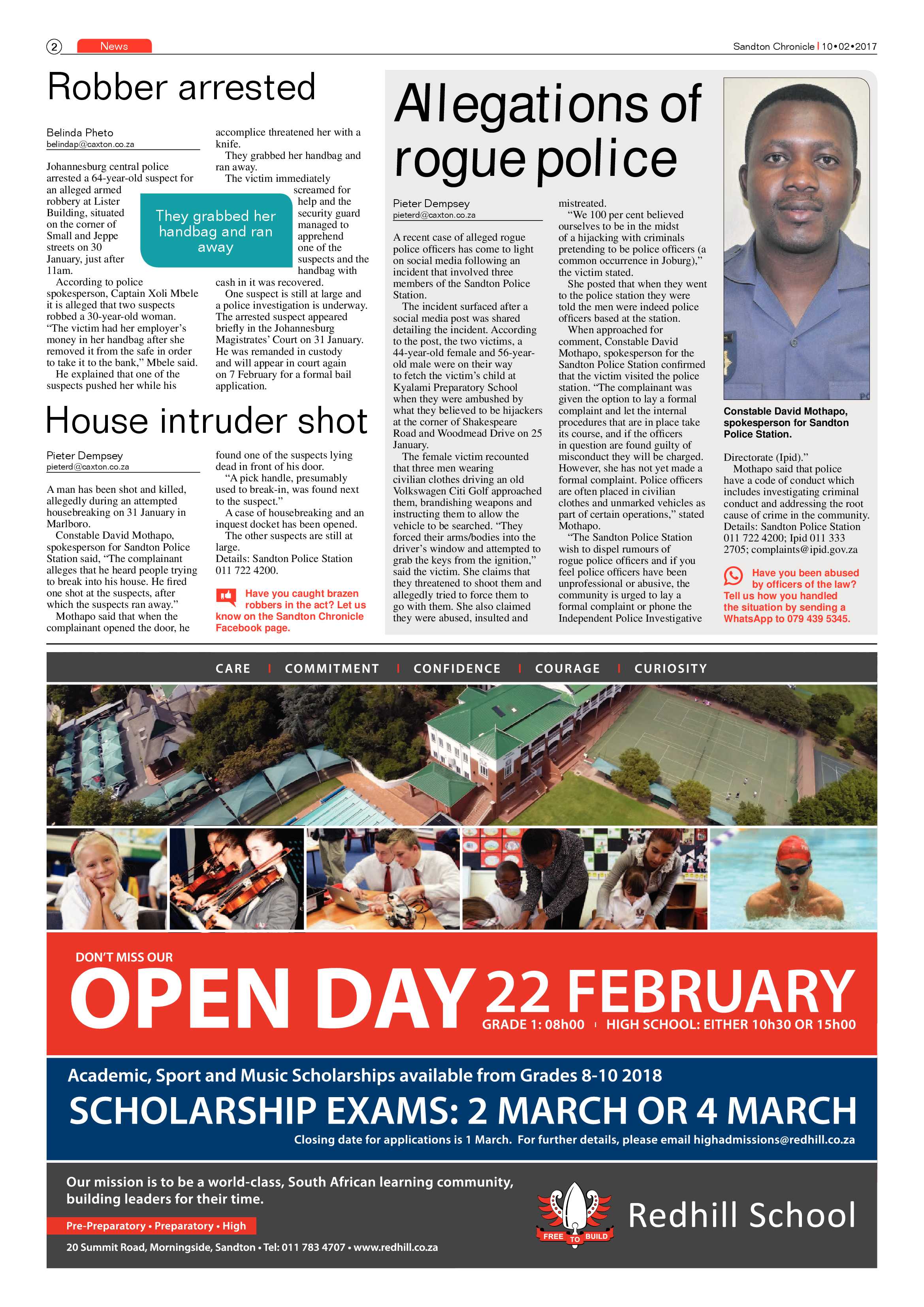 Sandton Chronicle 10 February 2017 page 2