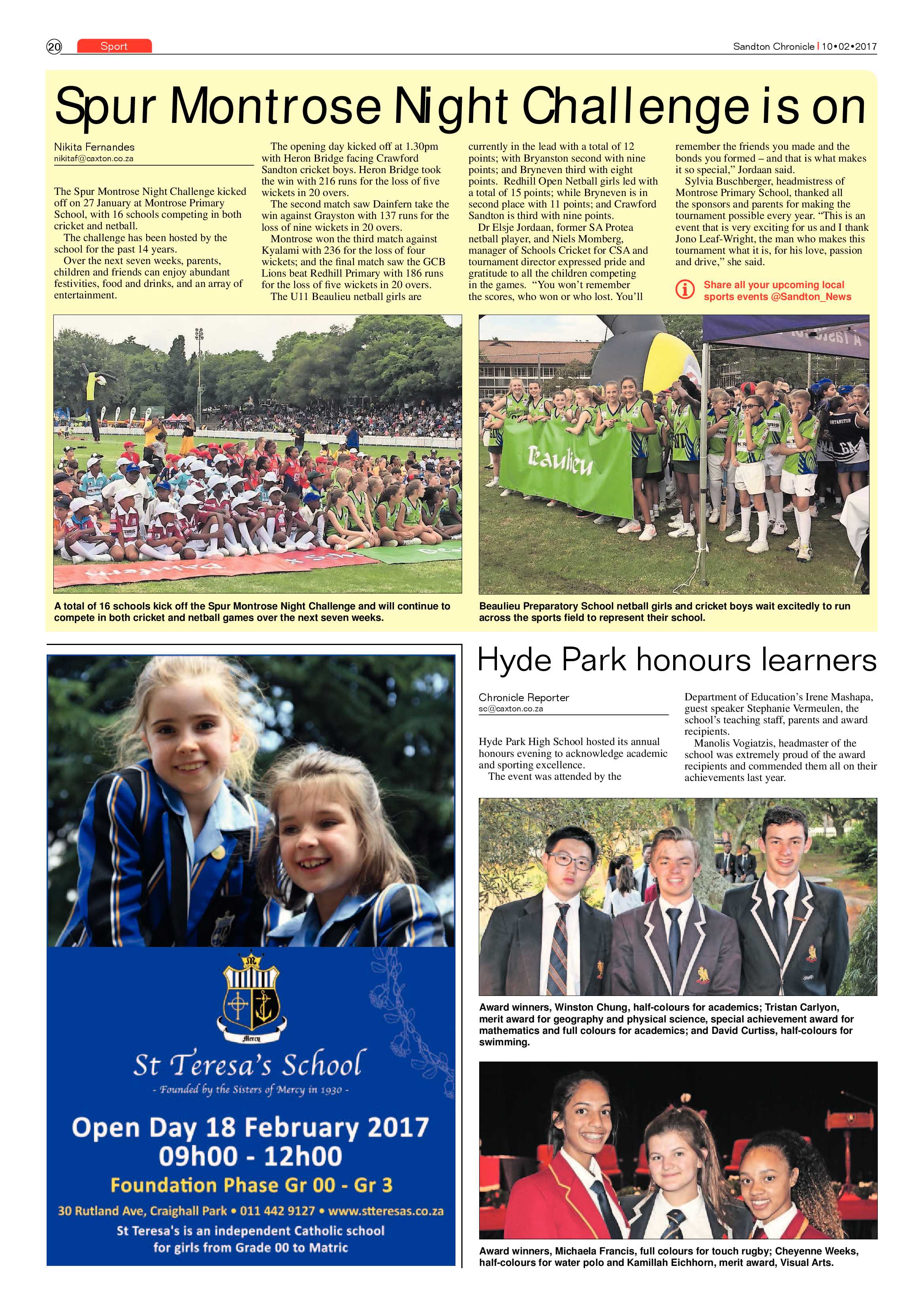 Sandton Chronicle 10 February 2017 page 20