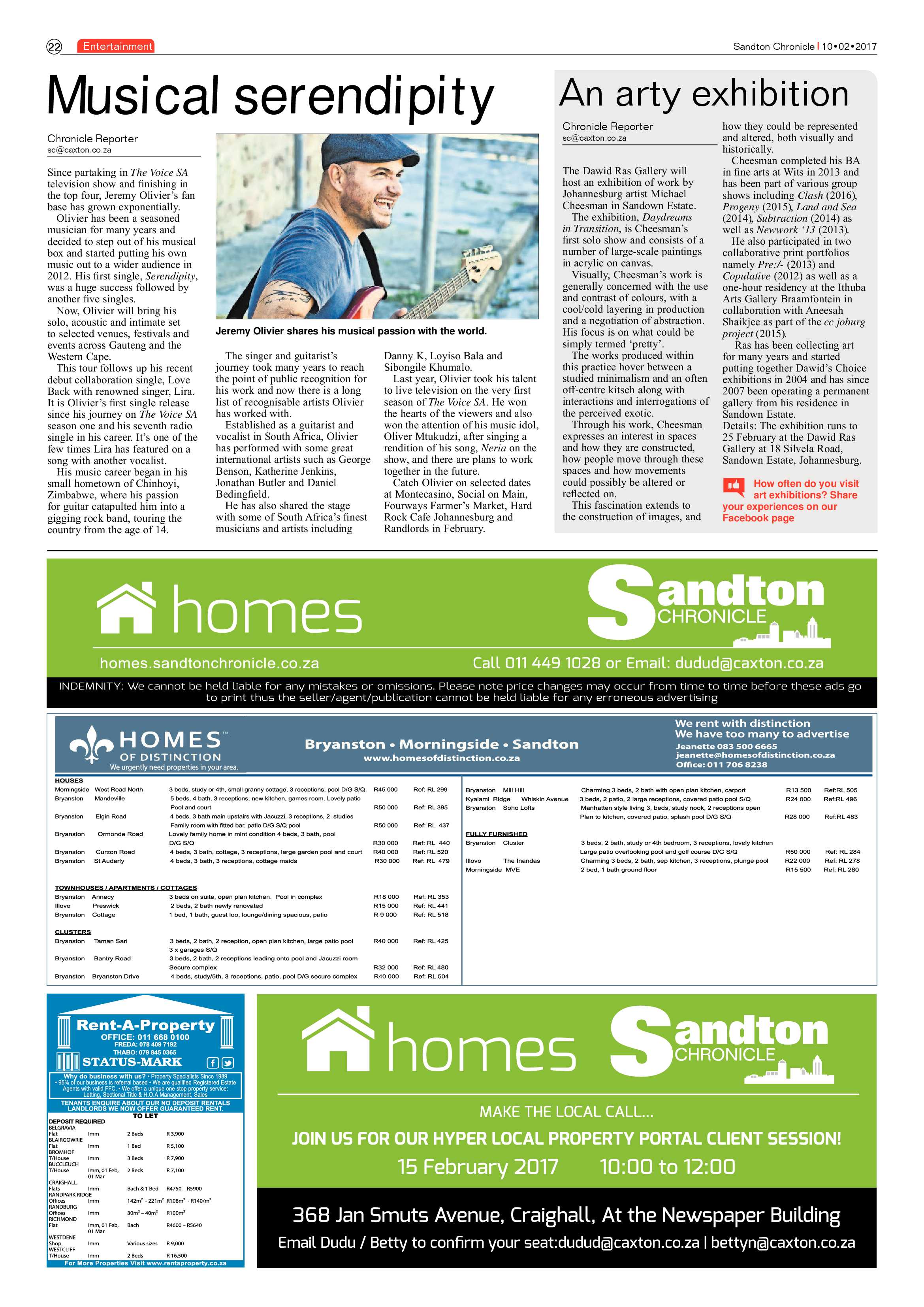 Sandton Chronicle 10 February 2017 page 22