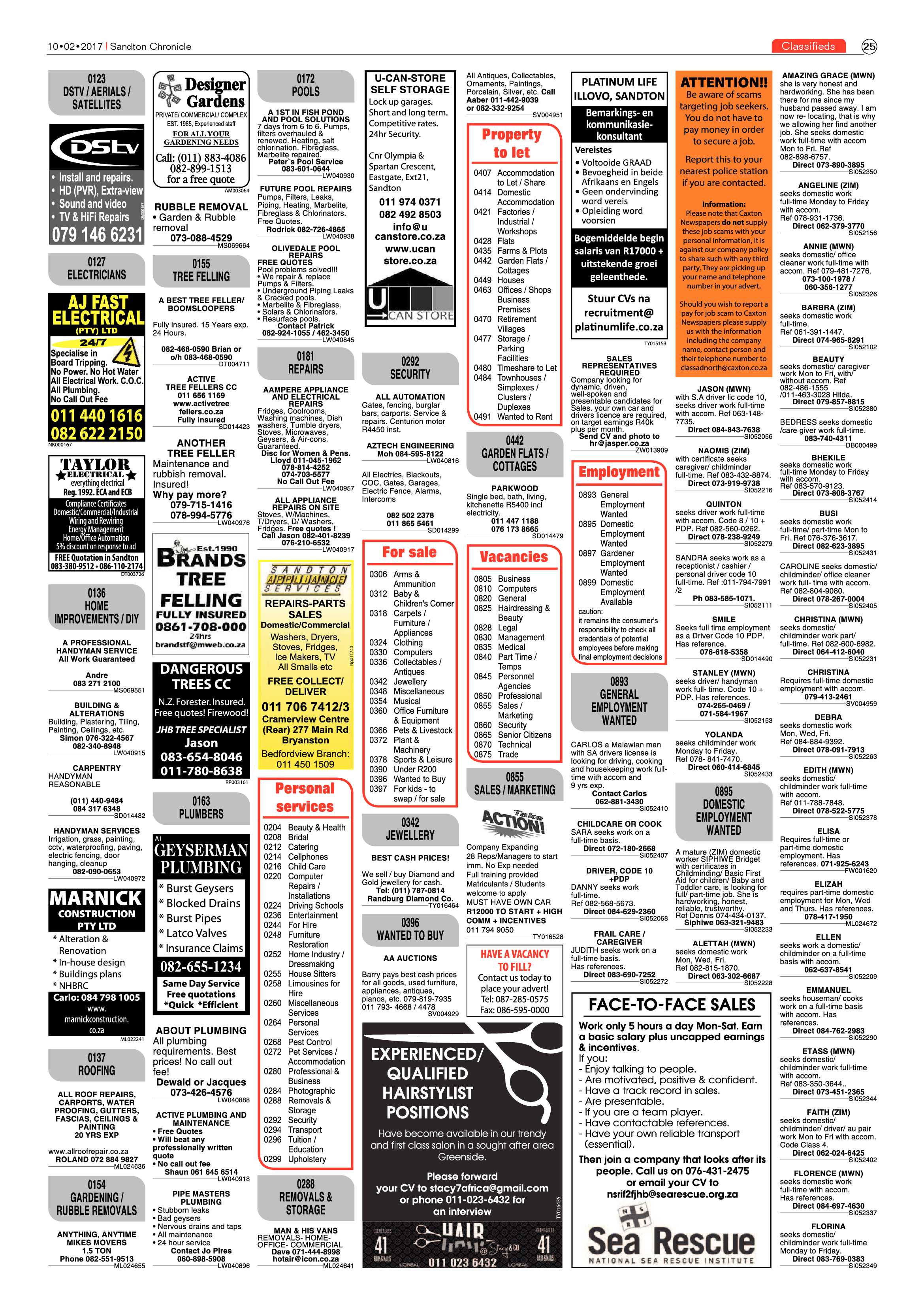 Sandton Chronicle 10 February 2017 page 25