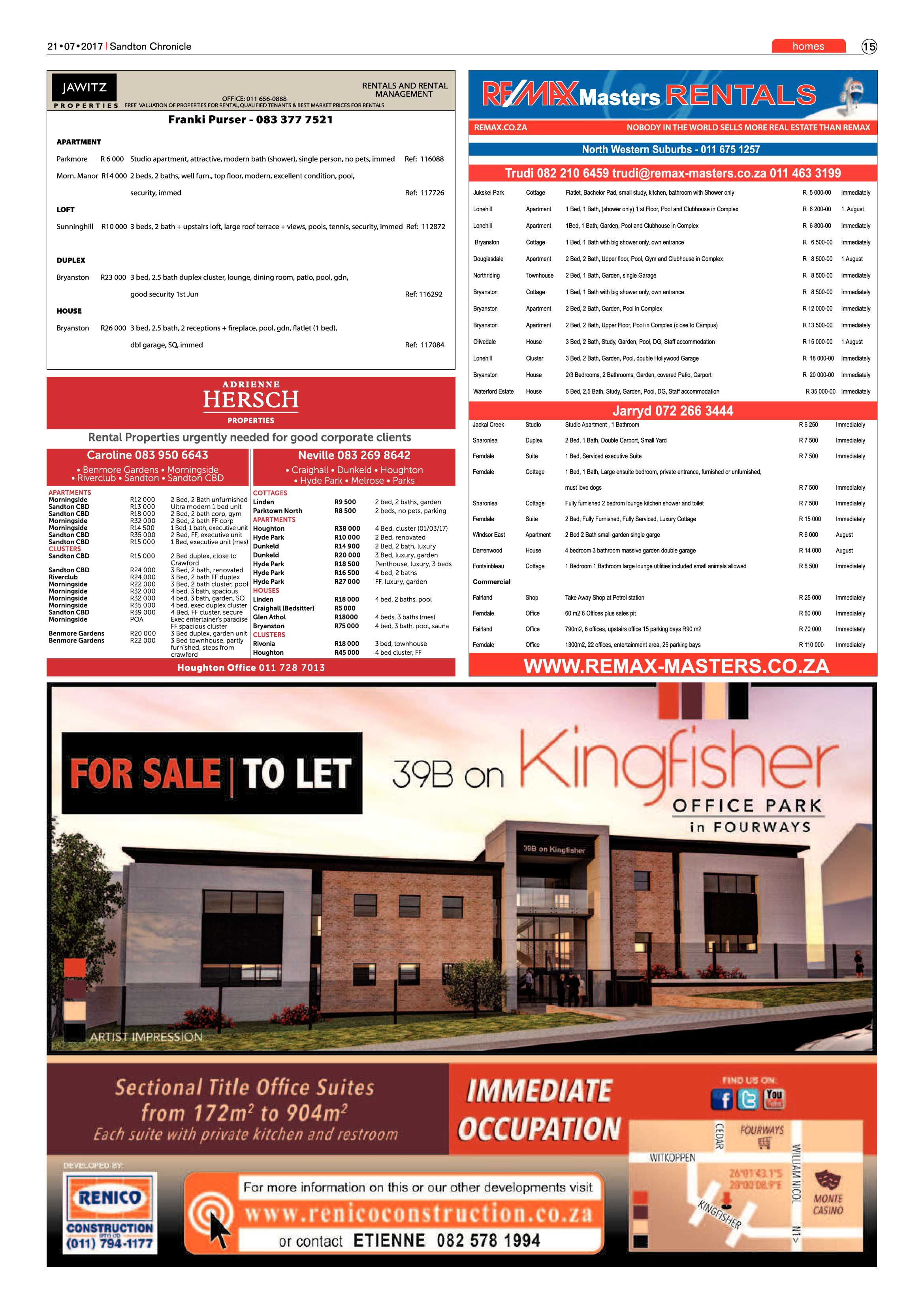 Sandton Chronicles 21 July 2017 page 15
