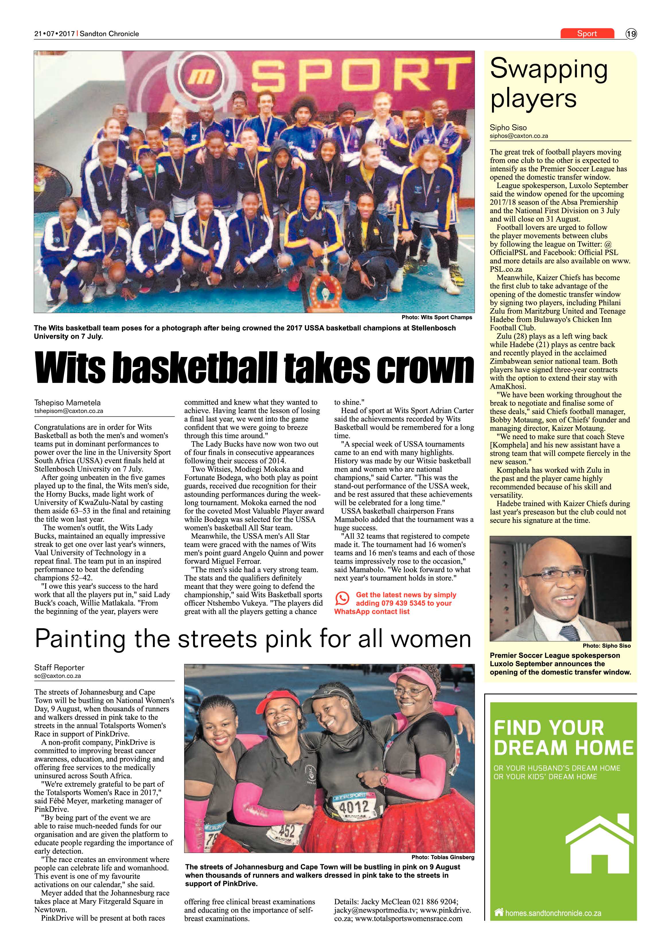 Sandton Chronicles 21 July 2017 page 19