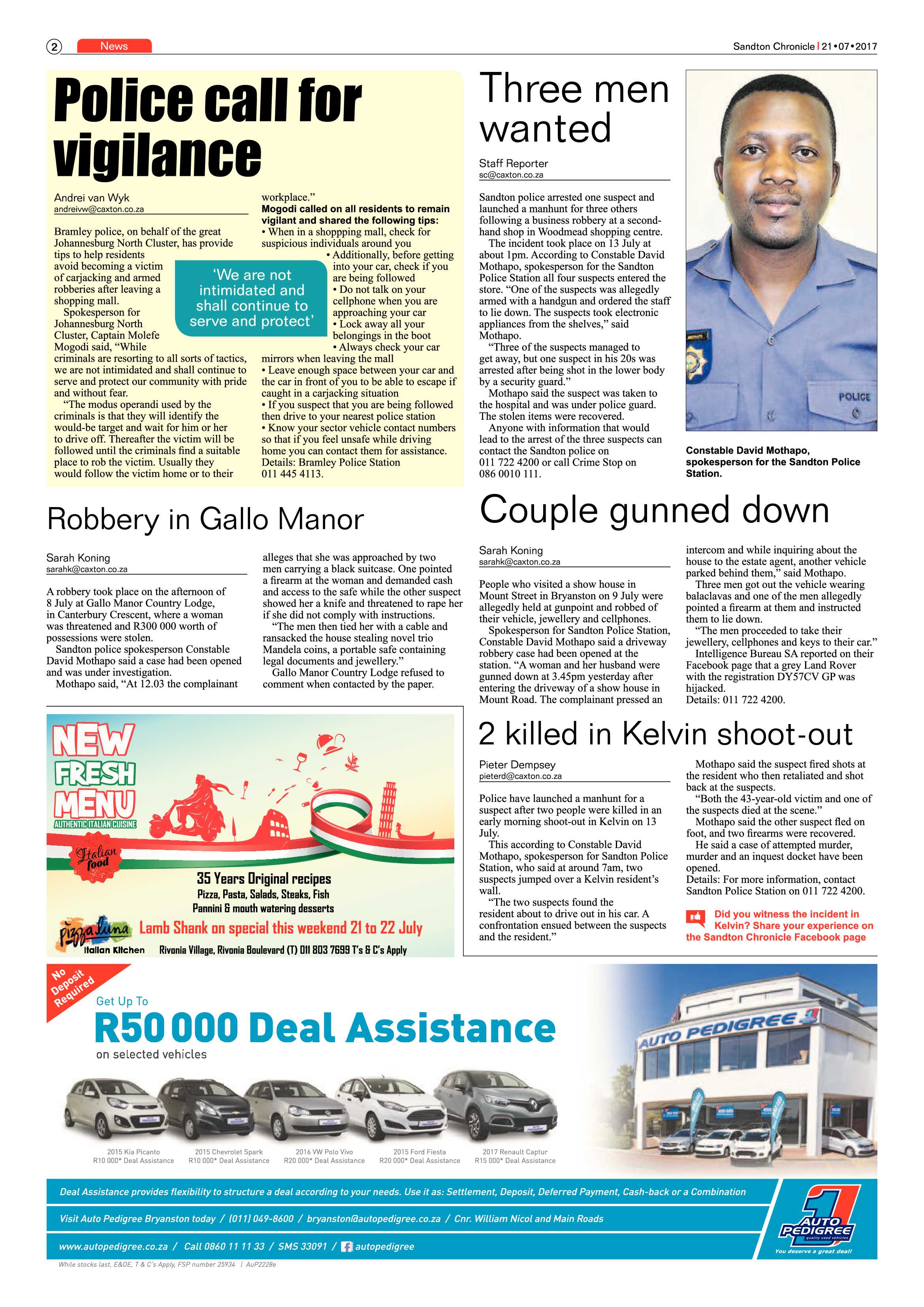 Sandton Chronicles 21 July 2017 page 2