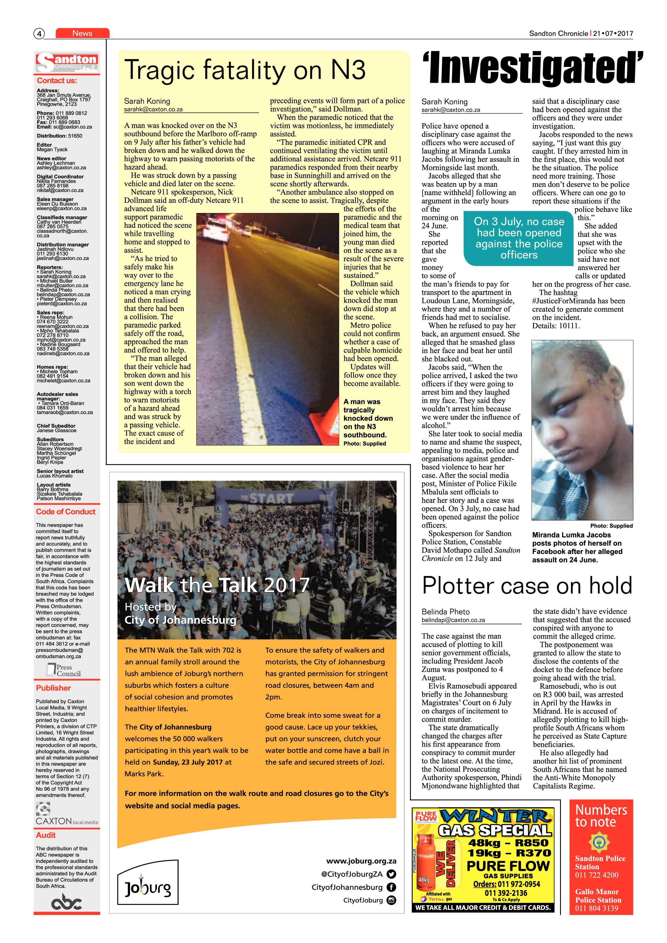 Sandton Chronicles 21 July 2017 page 4