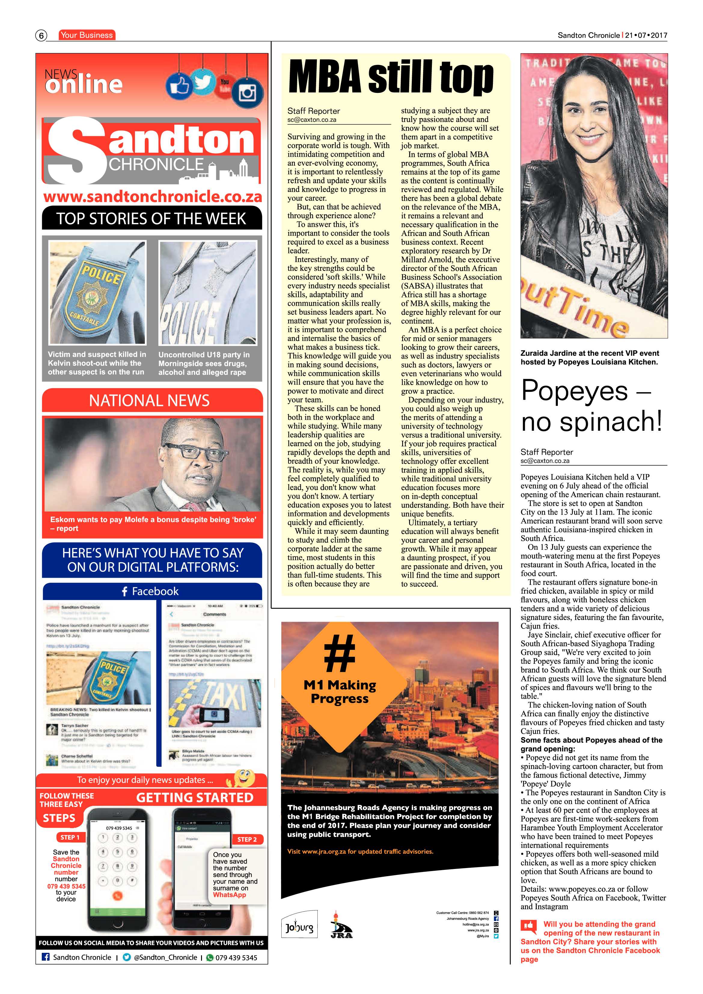 Sandton Chronicles 21 July 2017 page 6