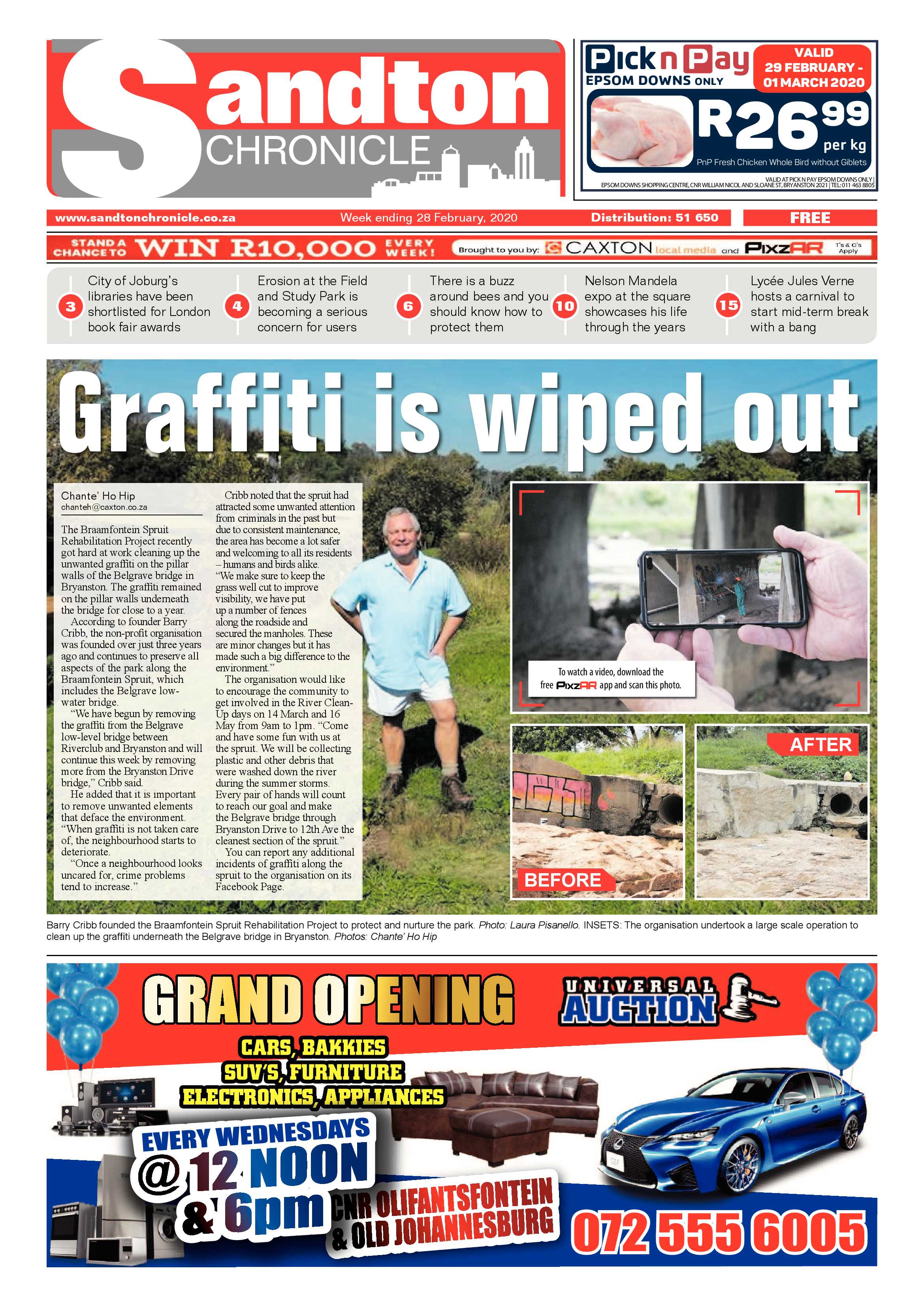 Sandton Chronicle 26 May 2017 page 1