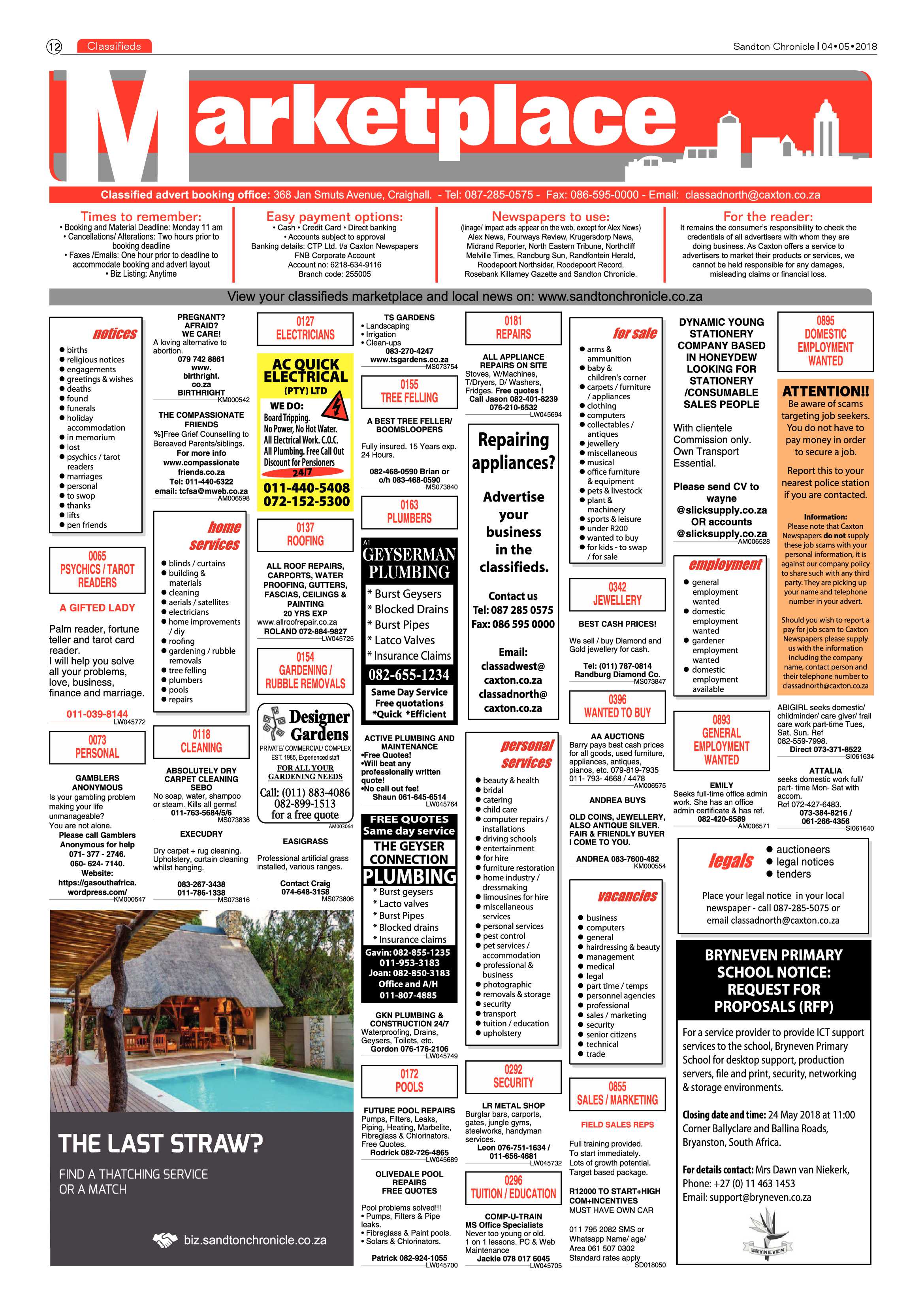 Sandton Chronicle 4 May 2018 page 12