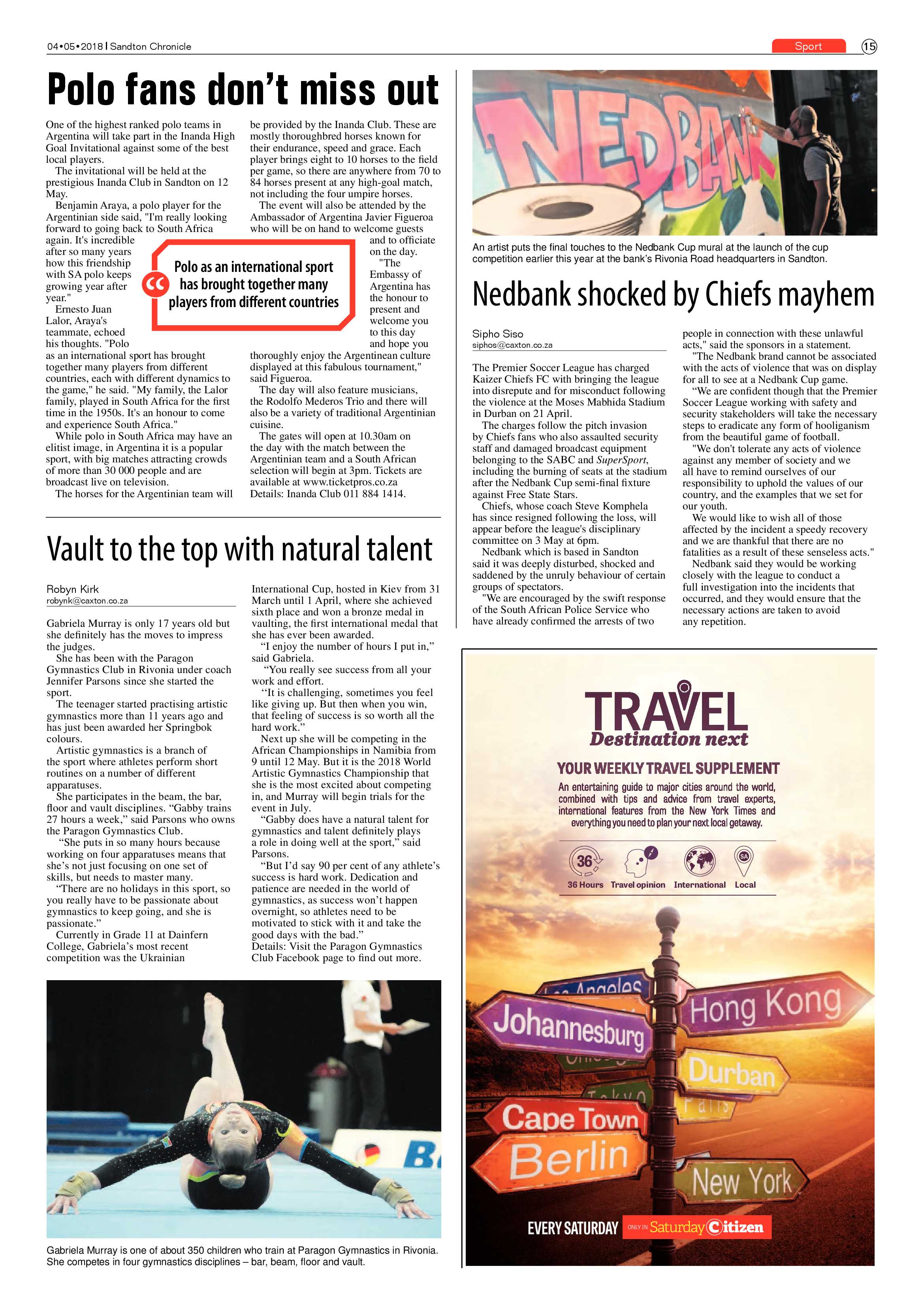Sandton Chronicle 4 May 2018 page 15