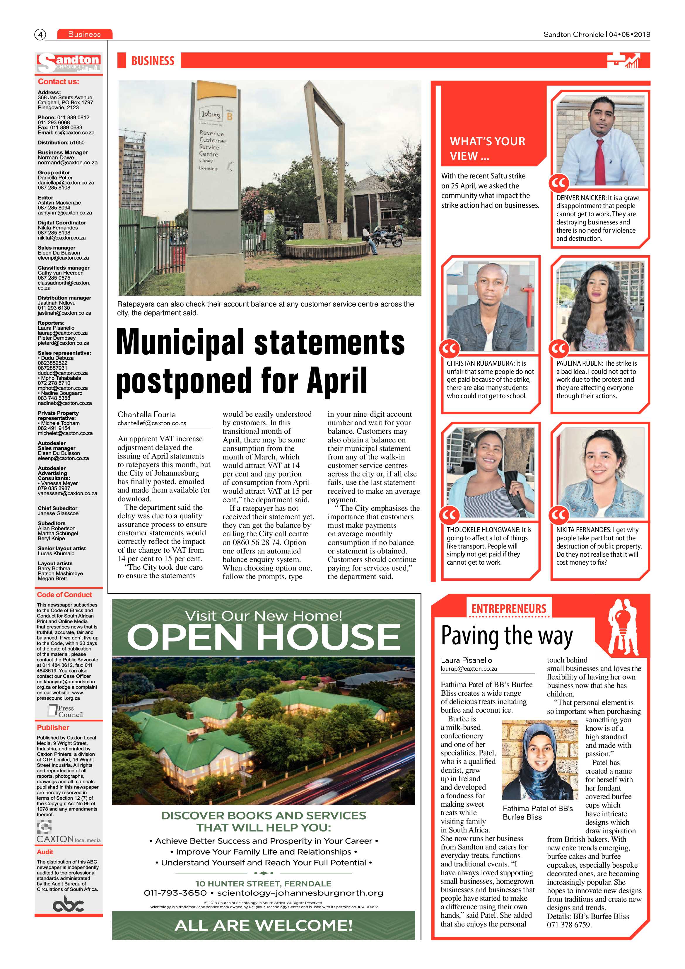 Sandton Chronicle 4 May 2018 page 4