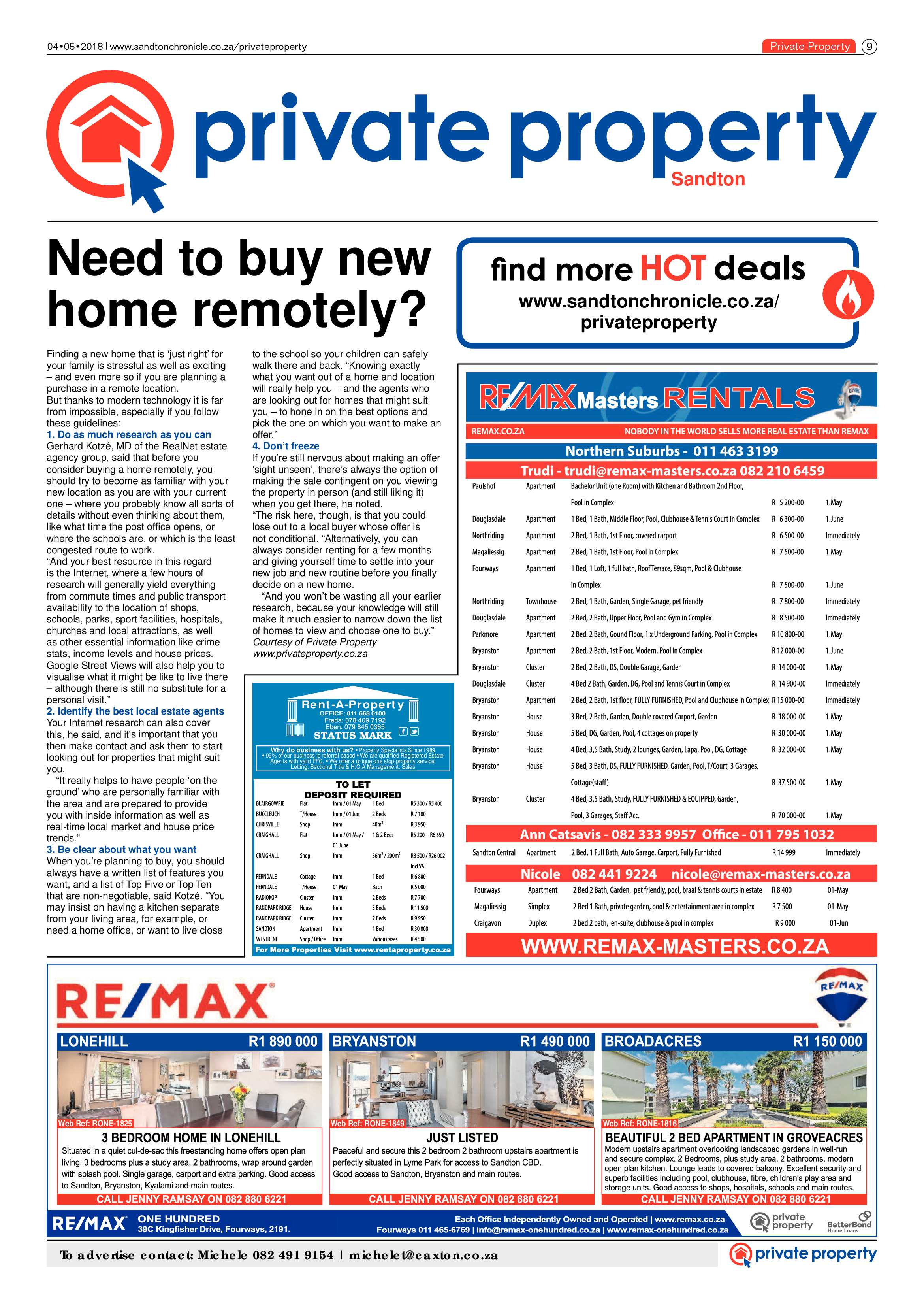 Sandton Chronicle 4 May 2018 page 9